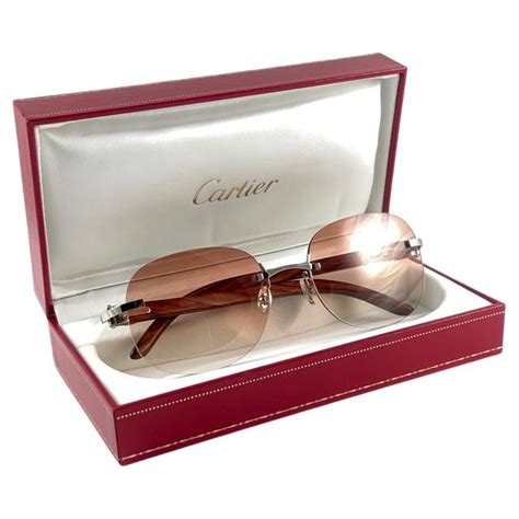 cartier c decor rimless sunglasses.